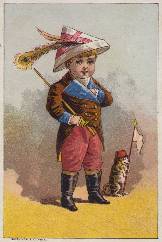 Garçon avec une plume dans le chapeau - American School