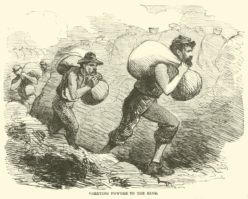 Transport de poudre à la mine, juillet 1864 - American School