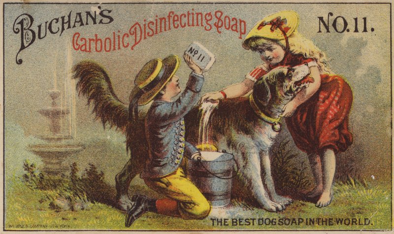 Enfants lavant un chien - American School