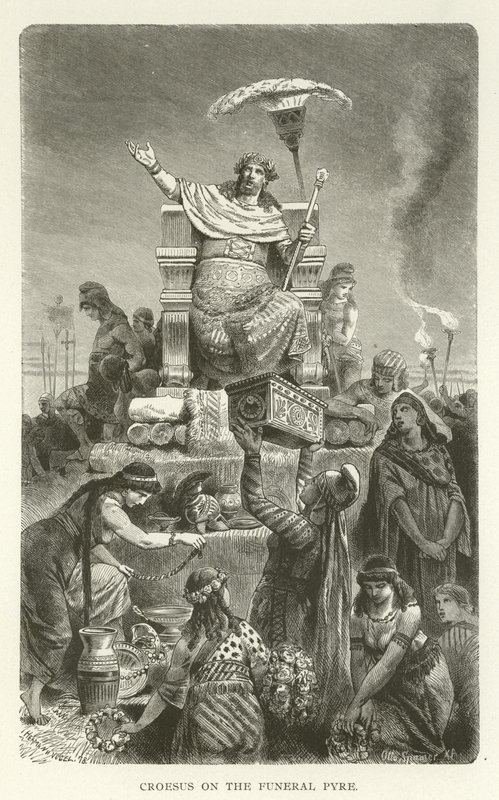 Crésus sur le bûcher funéraire - American School