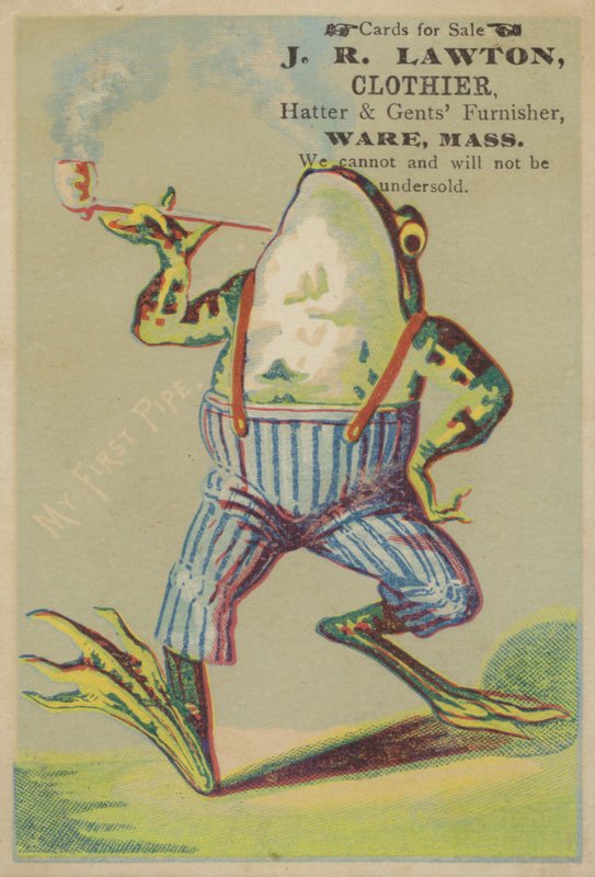 Grenouille dansant avec une pipe - American School