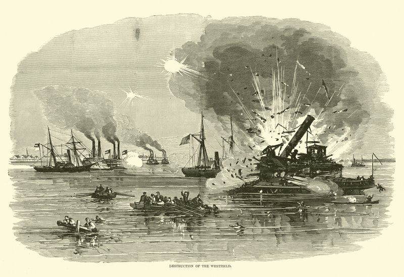 Destruction du Westfield, janvier 1863 - American School