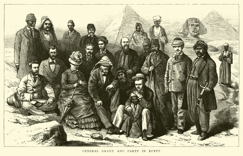 Le général Grant et son groupe en Égypte - American School