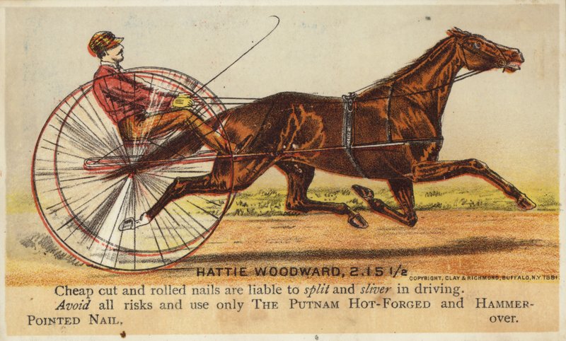 Gentleman conduisant un cheval très rapidement - American School