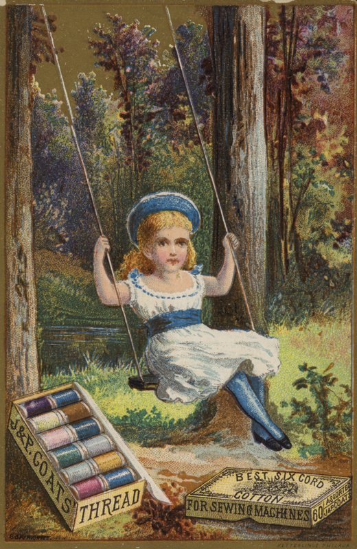 Fille sur une balançoire - American School