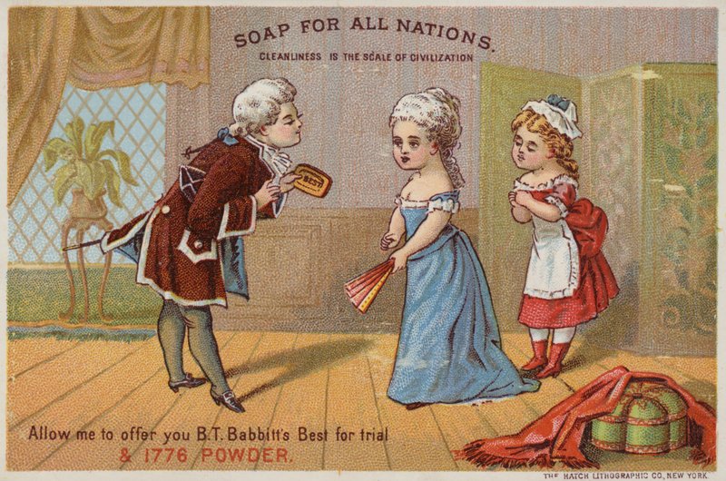 Dame et gentleman avec servante - American School