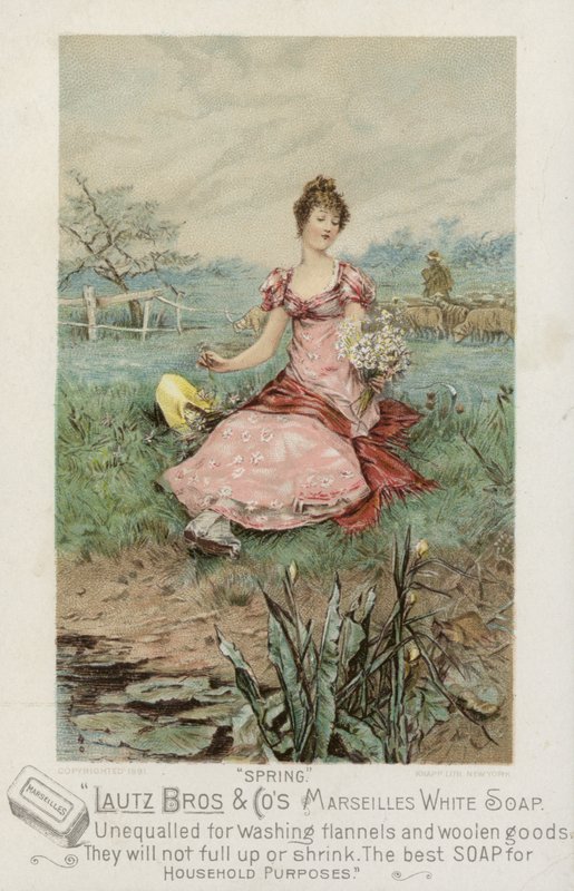 Dame assise dans un pré - American School