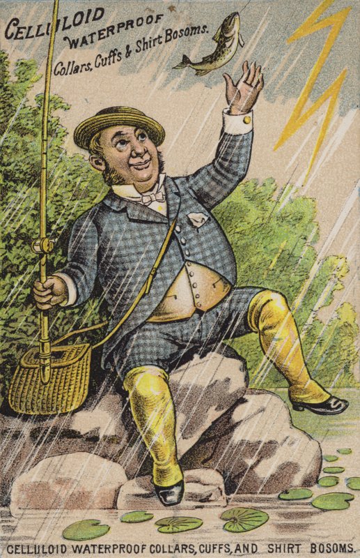 Homme pêchant dans la tempête - American School