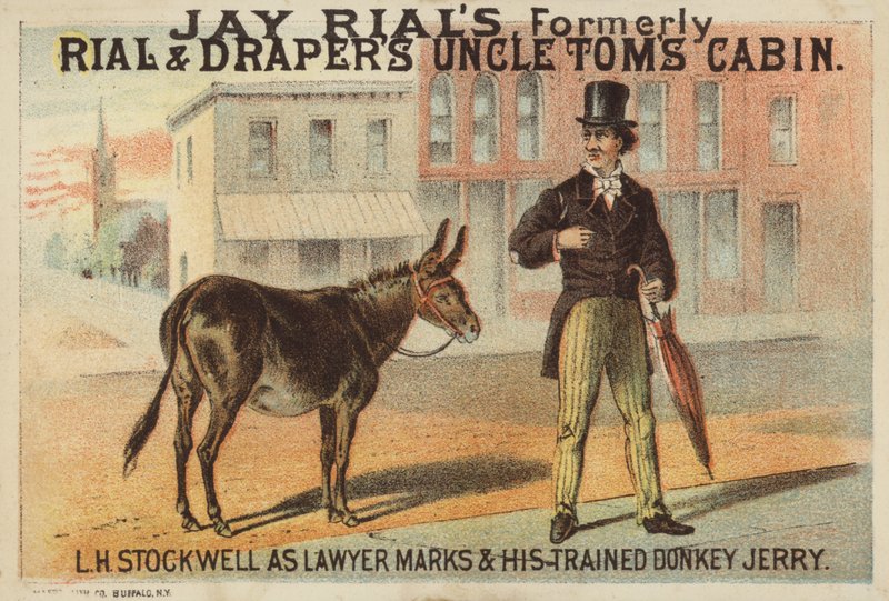 Homme et âne - American School