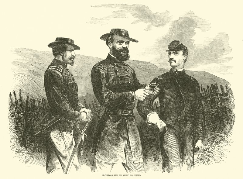 McPherson et ses ingénieurs en chef, mai 1863 - American School