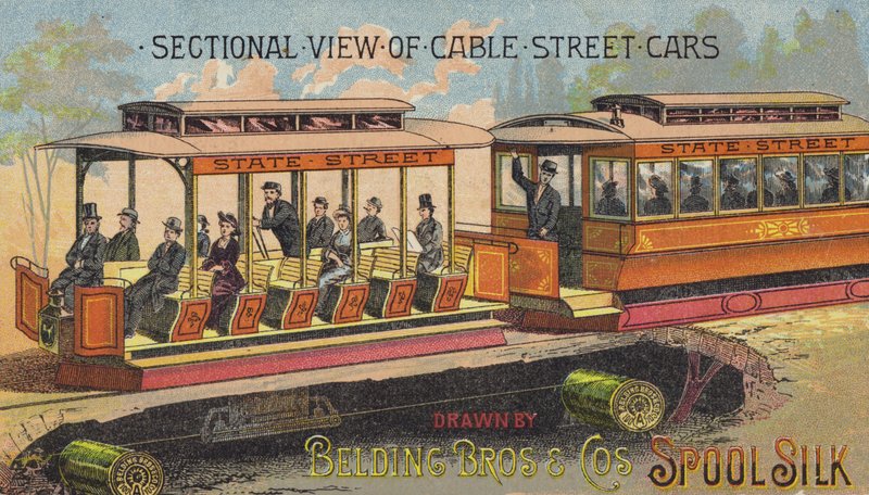 Passagers dans les trams - American School