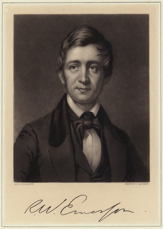 Portrait de Ralph Waldo Emerson - American School