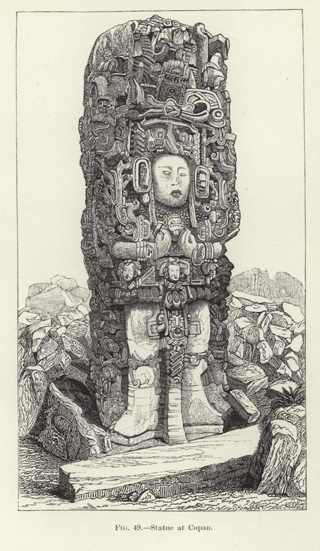 Statue à Copan - American School