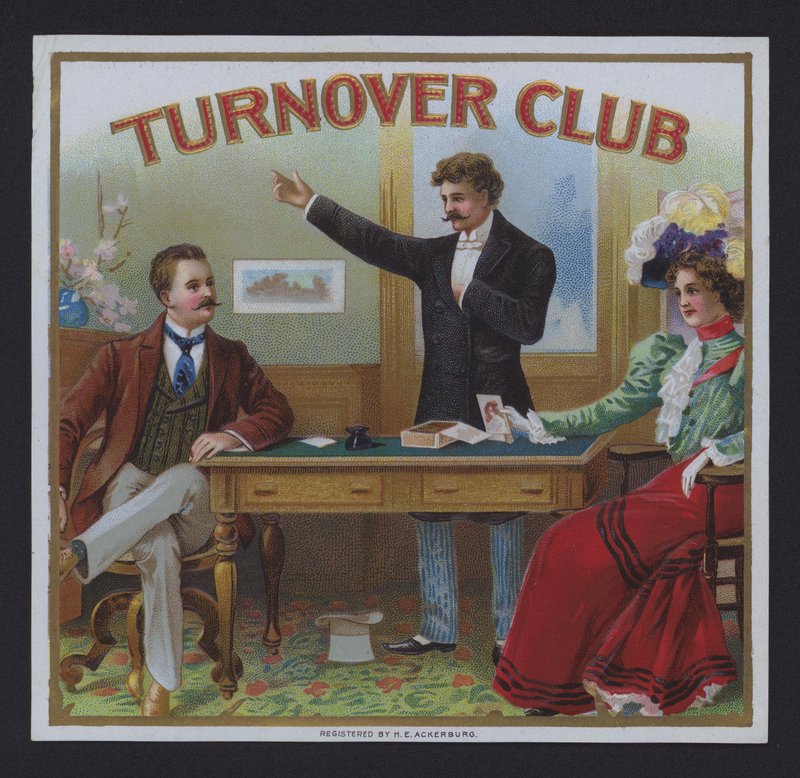 Turnover Club, étiquette de cigare - American School