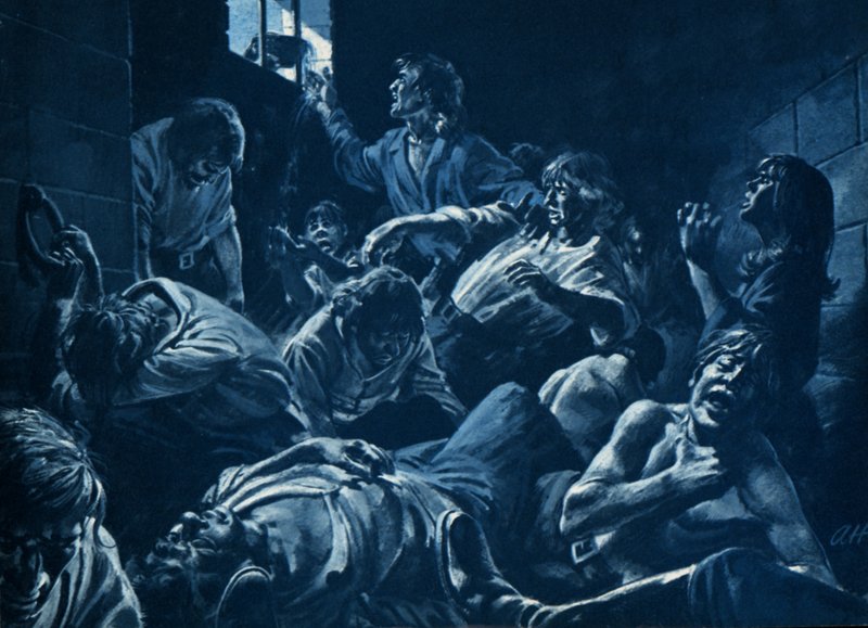 Le trou noir de Calcutta (litho) - Andrew Howat