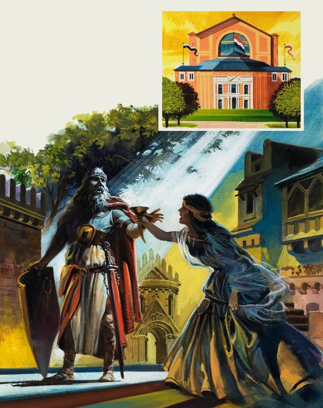 Tristan et Iseult (gouache sur papier) - Andrew Howat