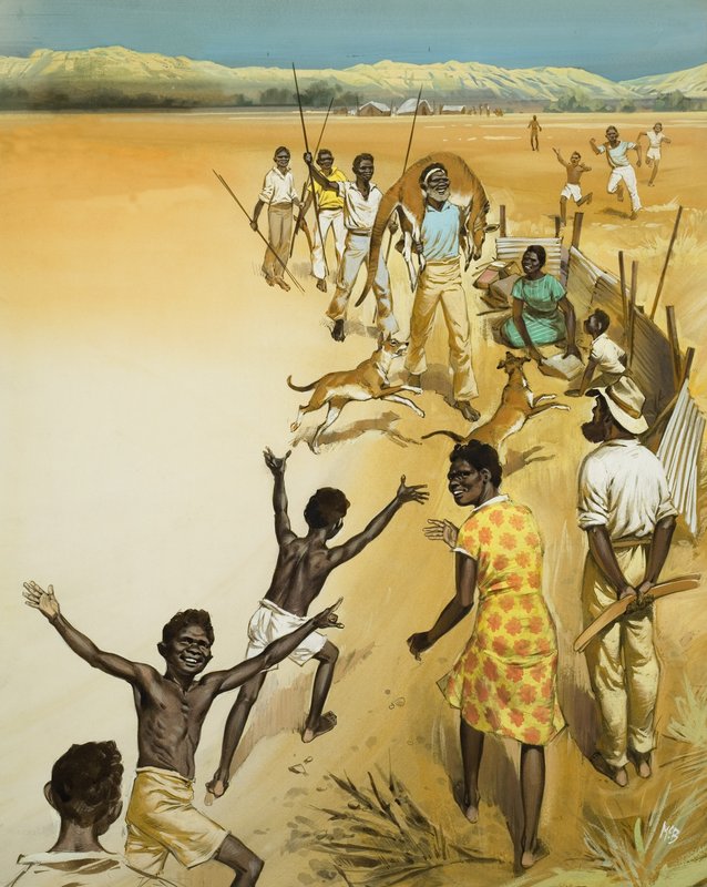 Aborigènes (gouache sur papier) - Angus McBride