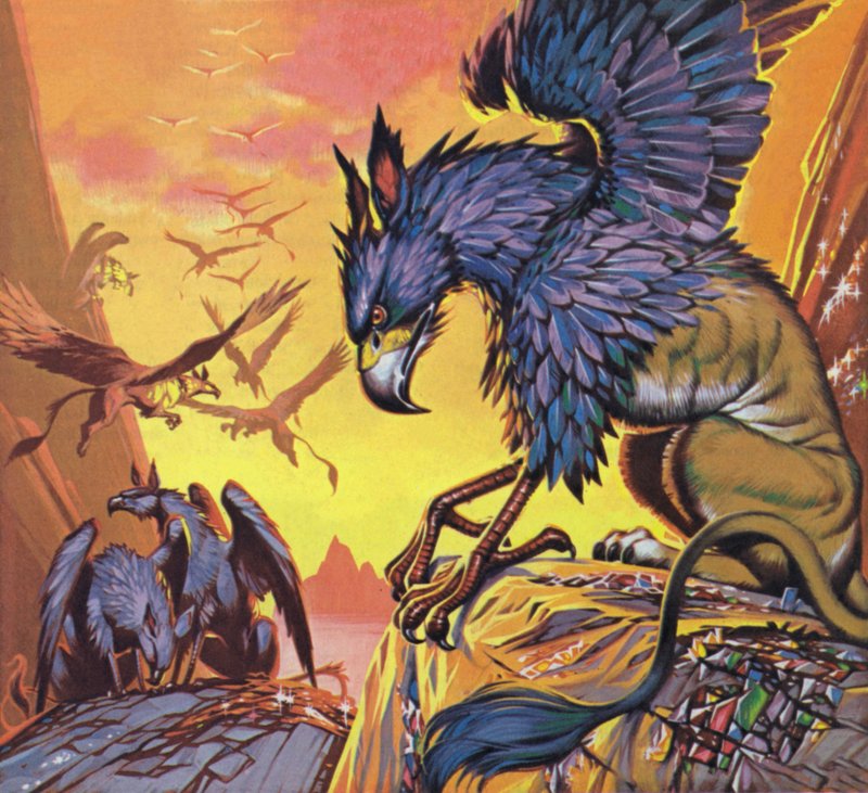 Gryphons (lithographie couleur) - Angus McBride