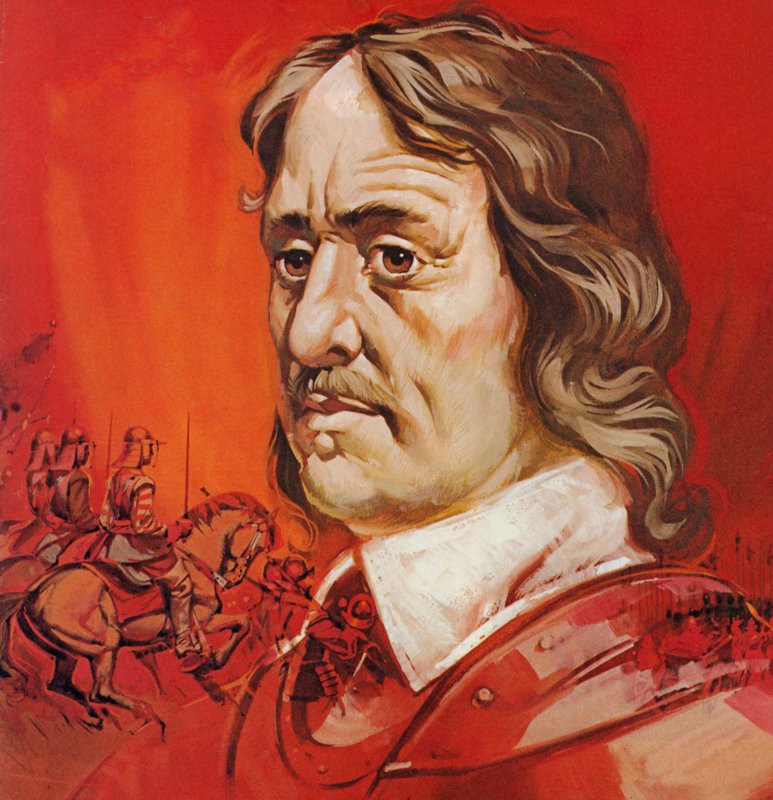Oliver Cromwell (lithographie couleur) - Angus McBride