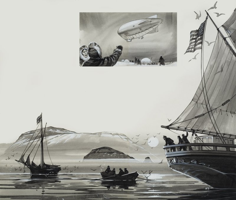 Roald Amundsen (1872-1928) (gouache sur papier) - Angus McBride