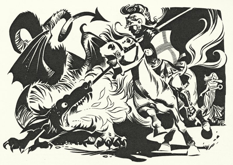 Saint-Georges et le dragon (lithographie) - Angus McBride