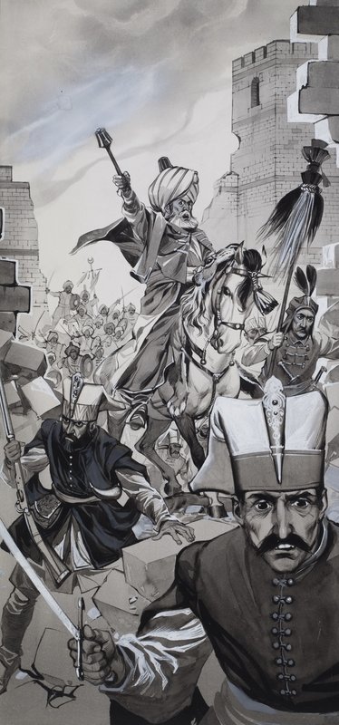 La chute de Constantinople (gouache sur papier) - Angus McBride