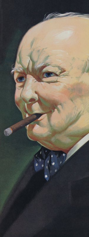 Winston Churchill (lithographie couleur) - Angus McBride