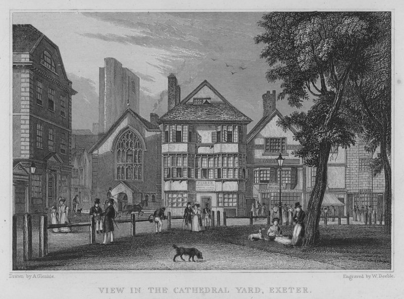 Vue dans la cour de la cathédrale, Exeter - Arthur Glennie