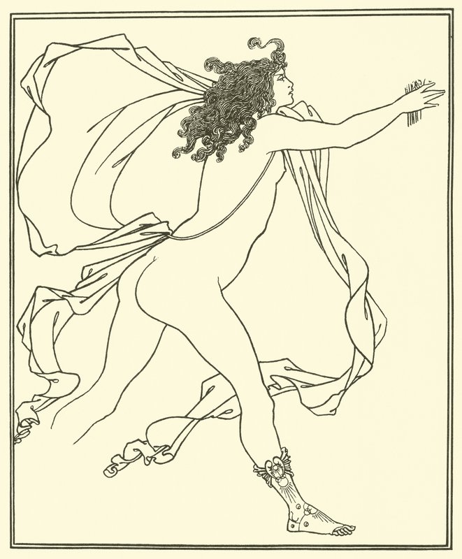 Apollon poursuivant Daphné - Aubrey Beardsley