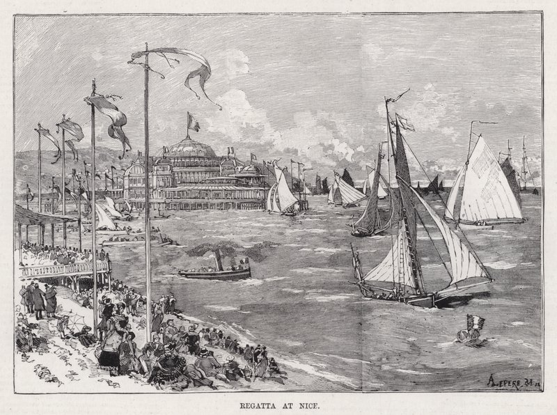 Régate à Nice (gravure) - Auguste Lepere