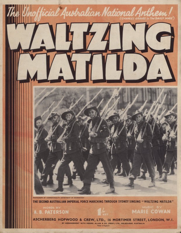 Waltzing Matilda, couverture de musique - Australian Photographer