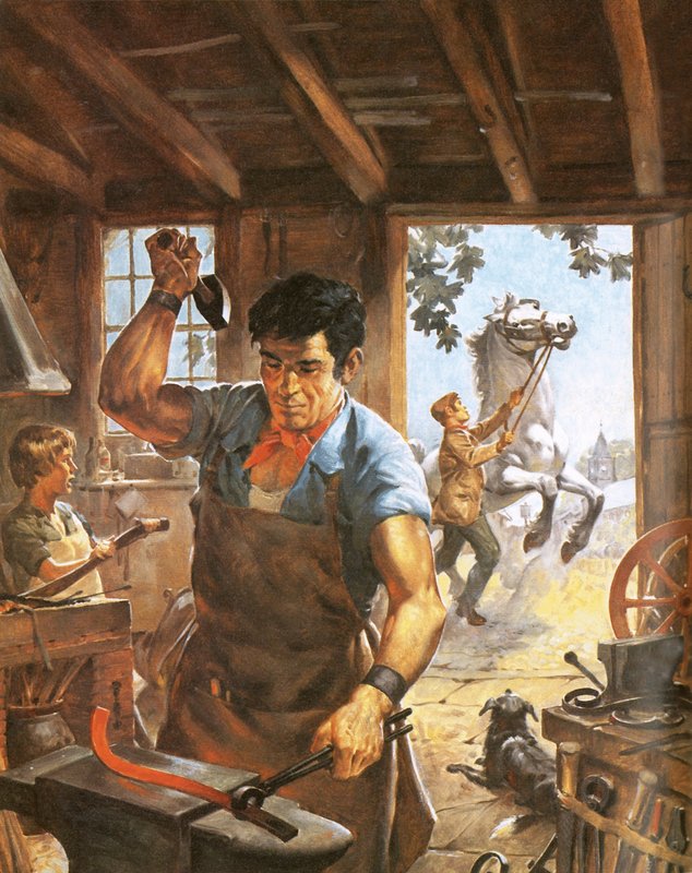 Forgeron au travail - Barrie Linklater
