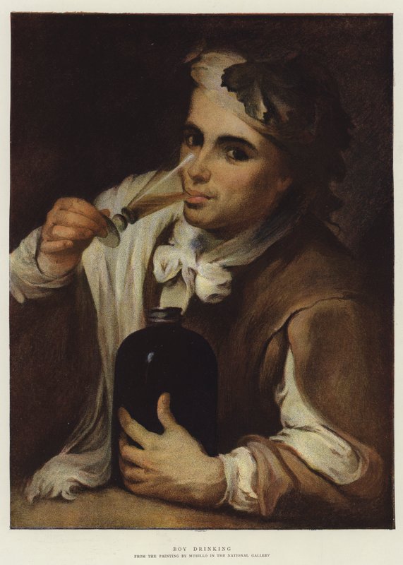 Garçon buvant - Bartolomé Esteban Murillo