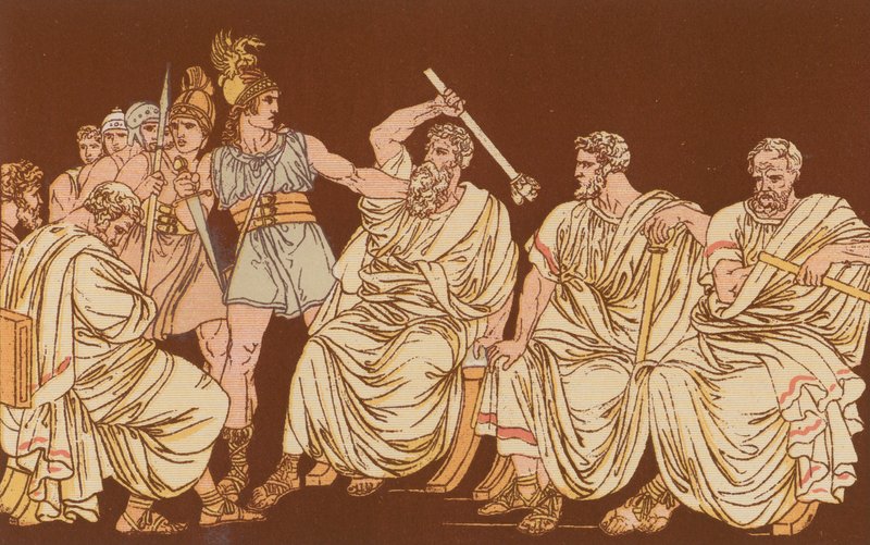 Les Gaulois et les Sénateurs - Bartolomeo Pinelli