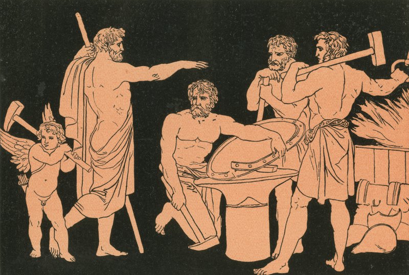Vulcain et les Cyclopes - Bartolomeo Pinelli