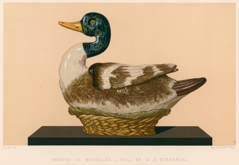 Canard en faïence - Belgian School
