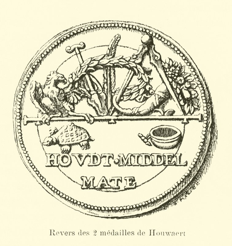 Revers des deux médailles de Houwaert - Belgian School
