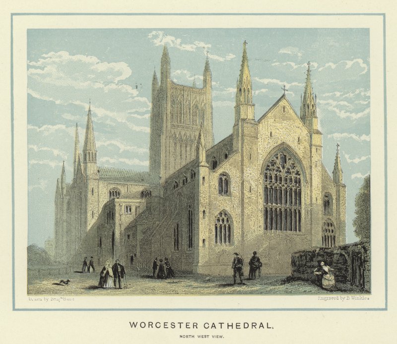 Cathédrale de Worcester, vue nord-ouest - Benjamin Baud