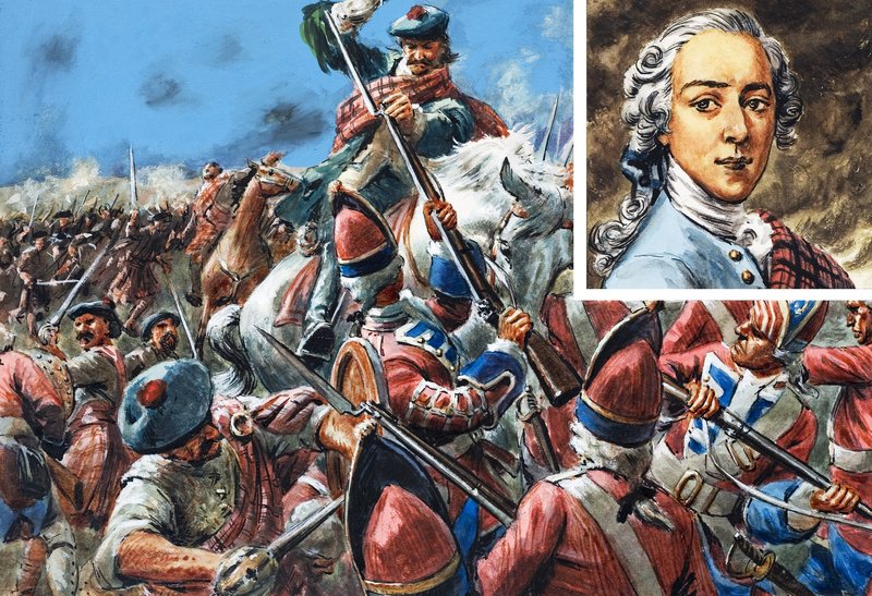 La bataille de Culloden (gouache sur papier) - C.L. Doughty