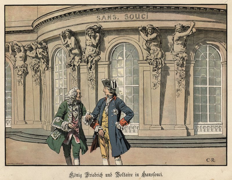 Frédéric le Grand et Voltaire à Sanssouci - Carl Röchling