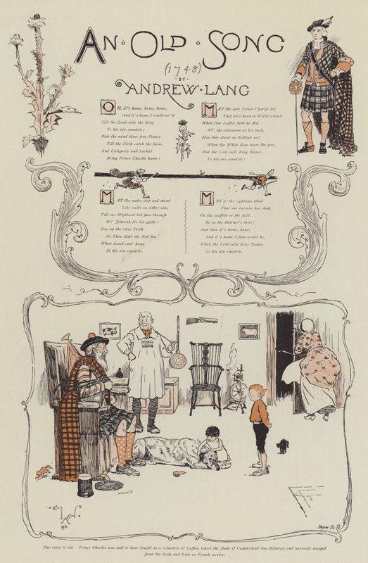 Une vieille chanson, par Andrew Laing - Cecil Charles Windsor Aldin