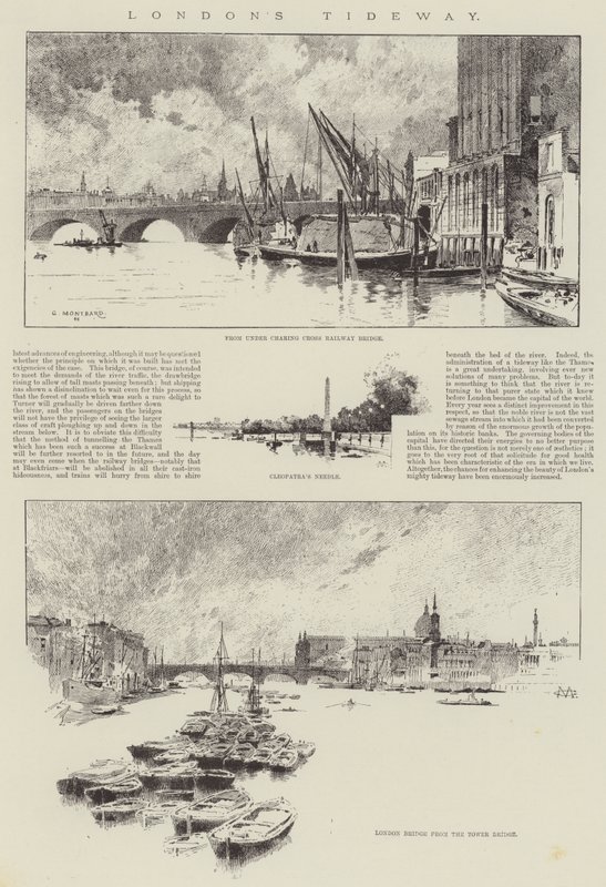 Le Courant de la Tamise à Londres - Charles Auguste Loye
