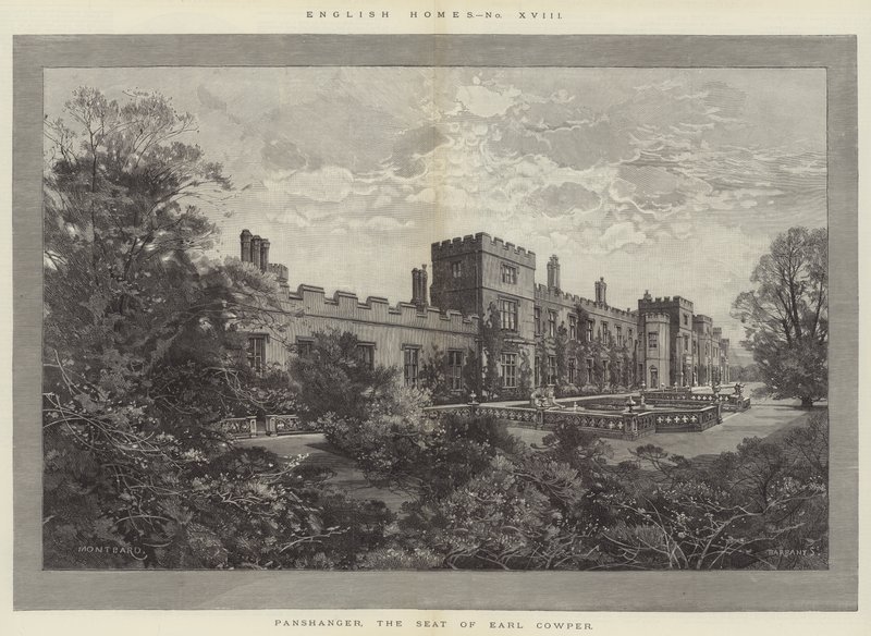 Panshanger, le siège du comte Cowper - Charles Auguste Loye