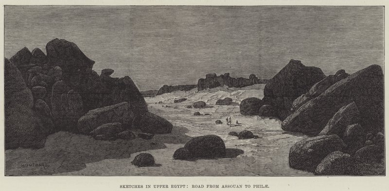 Croquis en Haute-Égypte, route d