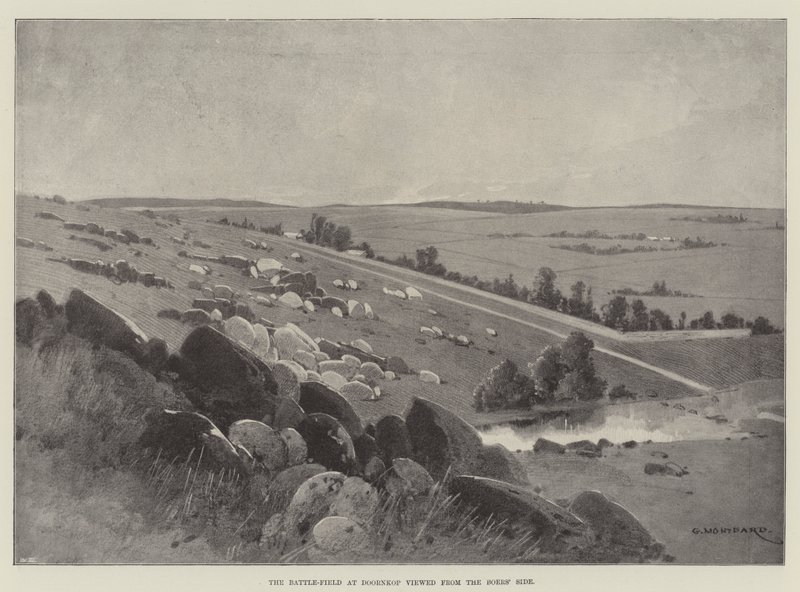 Le champ de bataille à Doornkop vu du côté des Boers - Charles Auguste Loye