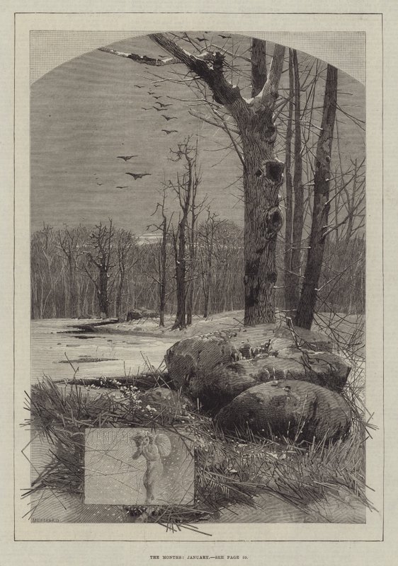 Les Mois, Janvier - Charles Auguste Loye