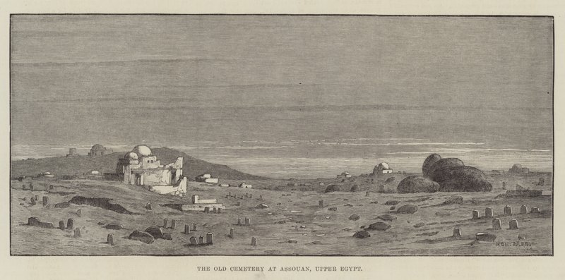 Le vieux cimetière à Assouan, Haute-Égypte - Charles Auguste Loye
