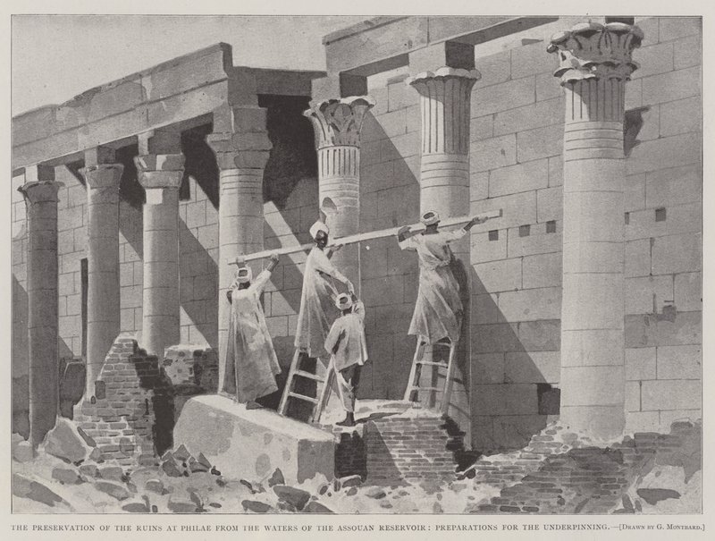 La préservation des ruines de Philae des eaux du réservoir d