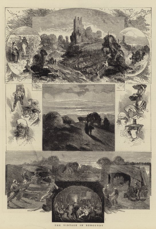 Les vendanges en Bourgogne - Charles Auguste Loye