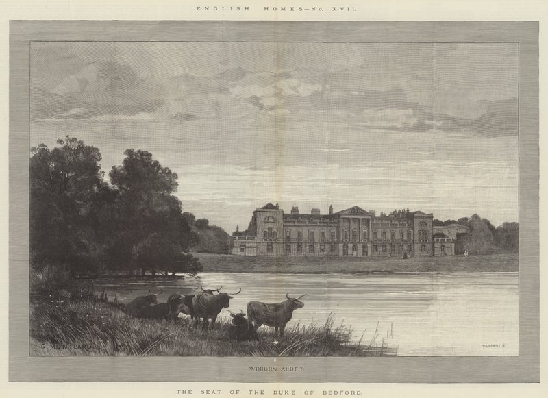 Abbaye de Woburn, la Résidence du Duc de Bedford - Charles Auguste Loye
